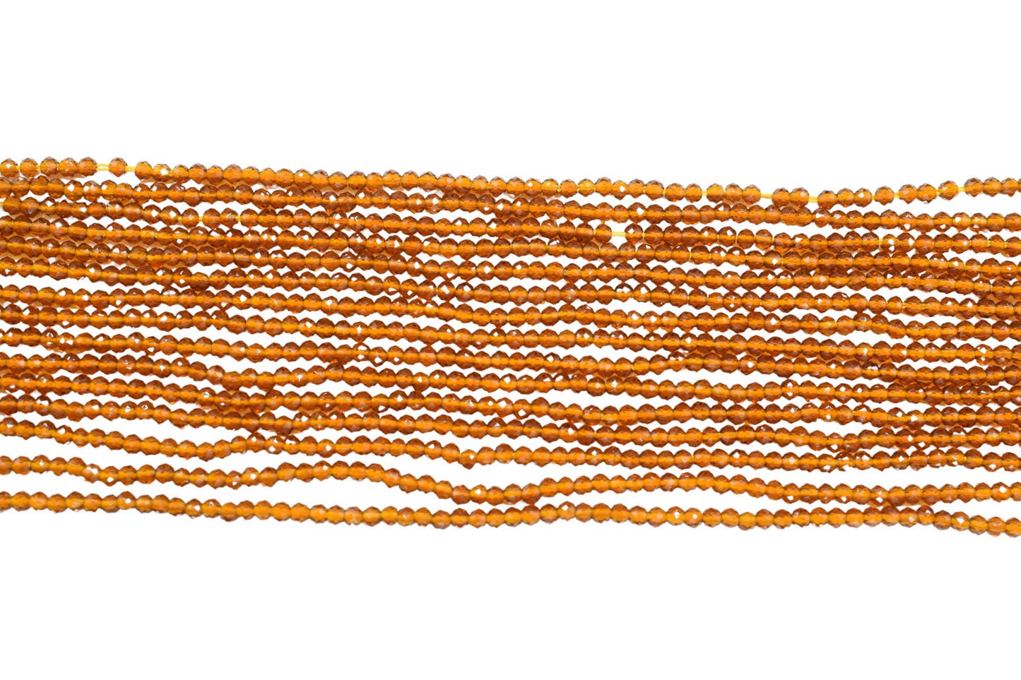 Hessonite Faceted Beads/Beads Strand/Jewerly Making Beads/2mm Hessonite Beads Strand/Loose Beads/Rondelle Beads/Full Strand Beads/Gift