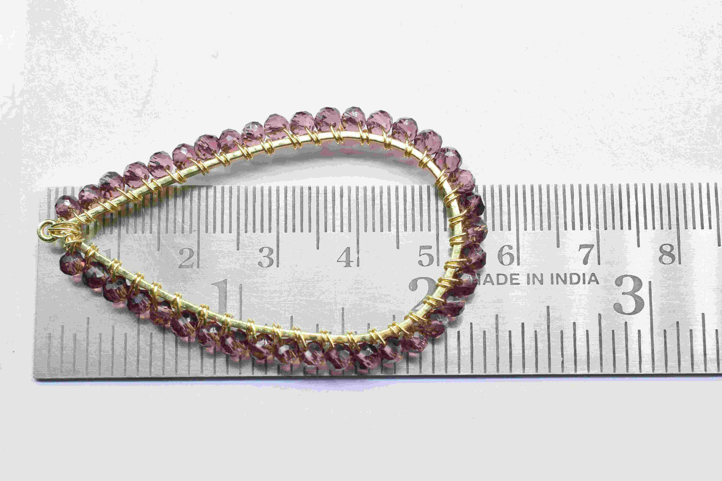 Amethyst Beaded Earring Connectors, Gemstone Wire Wrapped Pendant Jewelry, Components Pair Gold Plated Earrings,Handmade Pear Shape Earrings