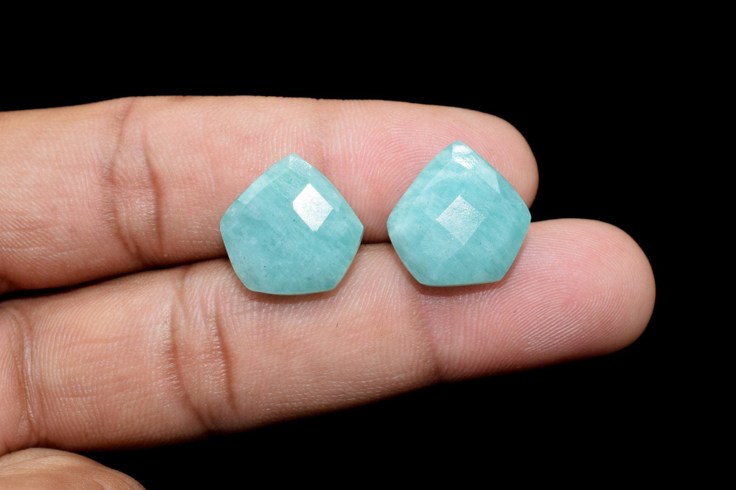 Amazonite Fancy Shape Beads,Fancy Shape Briolettes,15mm Fancy Beads,Natural Amazonite Faceted Beads,Amazonite Briolettes,Gemstone Briolettes
