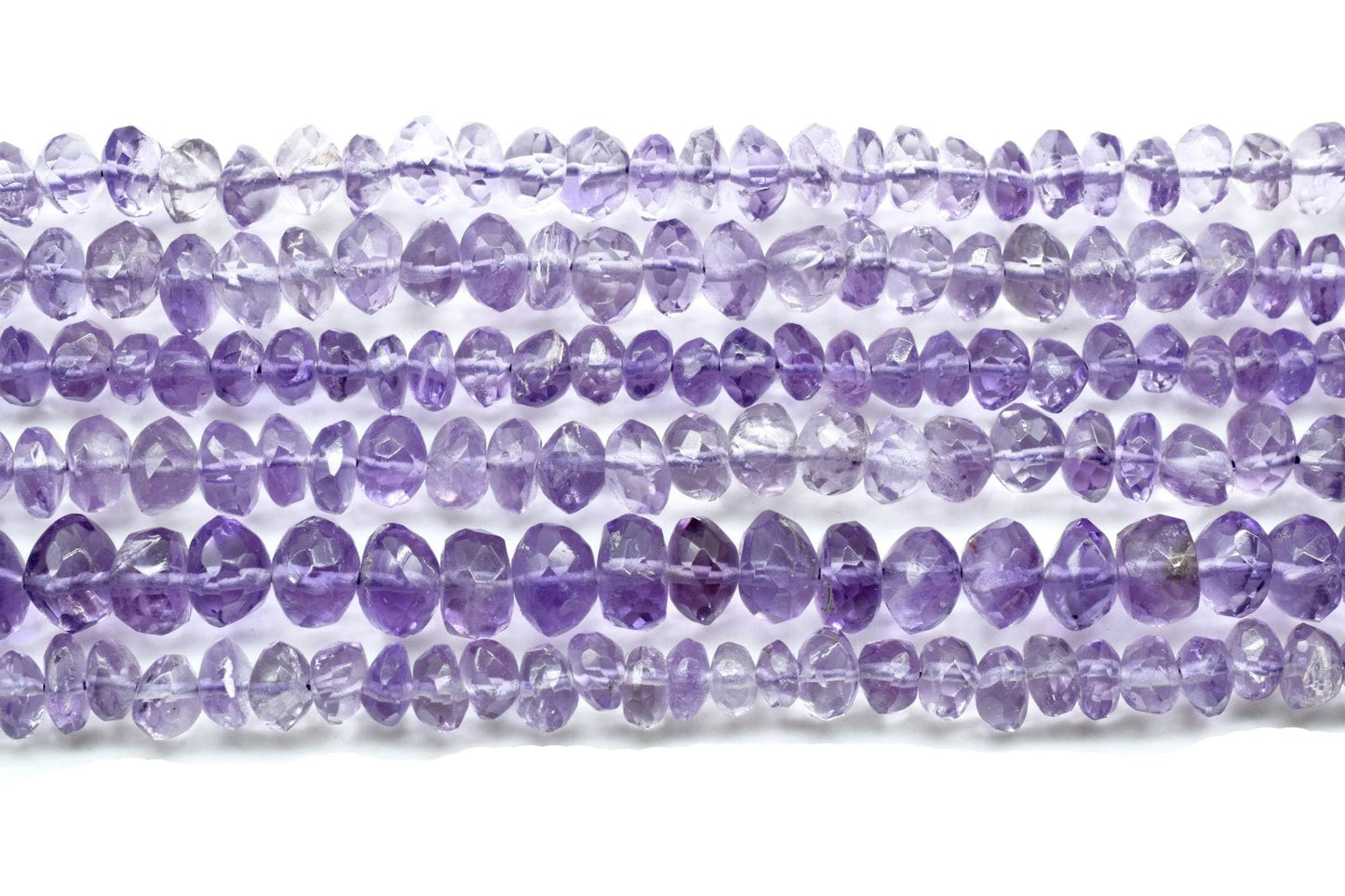 Amethyst Faceted Rondelle Beads - Genuine Amethyst /Natural Gemstone,Amethyst Rondelle Beads,Amethyst Beads Strand,Faceted Rondelle Beads