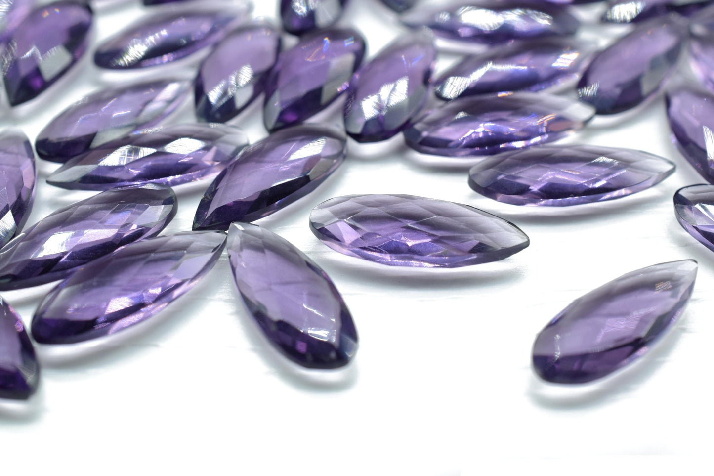 Amethyst  8X20mm Faceted Teardrop Briolettes,Amethyst Faceted Briolettes,Gemstone Briolettes,Amethyst Long  Faceted Pear Beads,Jewelry Beads
