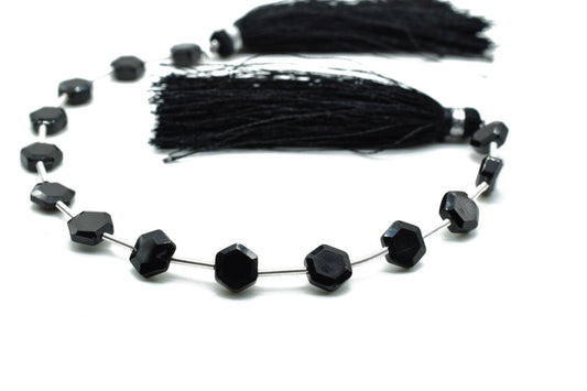 Black onyx Hexagon Shape Briolettes, Black onyx Beads,Hexagon briolettes strand, Jewelry making bead,AAA Quality 6mm Hexagon Briolette