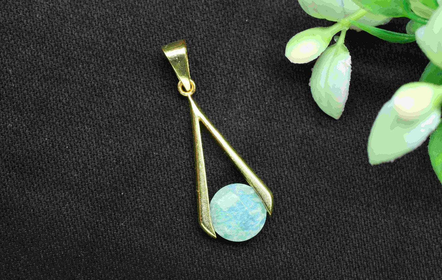 Amazonite Component , Single Bail Charm ,Amazonite Connector Pendant , Gold Plated Connectors , Single Bail Checker Cut Gemstone Connector