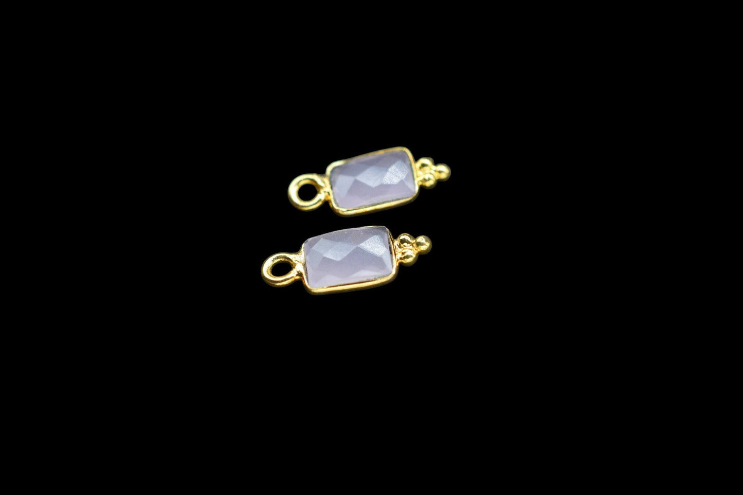 Rose Quartz Charms Pendant/Buguette Shape Pendant/Handmade Pendant/Tiny Pendant/Necklace Connector jewelry/Women Jewelry/B'day Gift