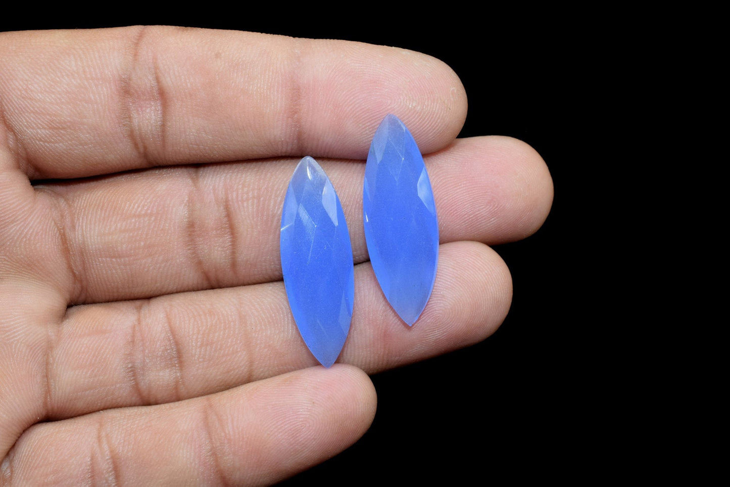 Blue Chalcedony faceted marquise beads,10x30mm marquise briolettes,Spiky beads,jewelry making beads,Gemstone briolettes,fancy gemstones