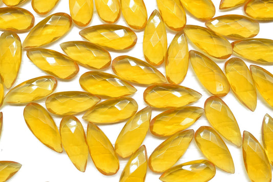 Citrine 8X20mm Faceted Teardrop Briolettes,Citrine Pear Shape Briolettes,Gemstone Faceted Briolettes,Citrine Faceted Beads,Jewelry making