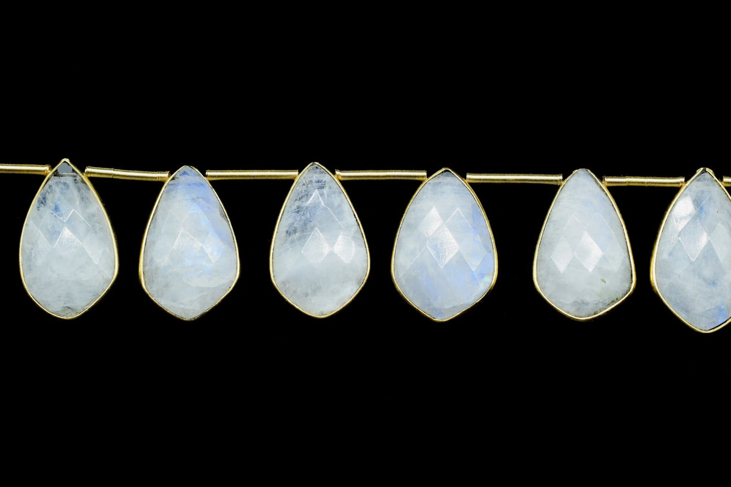 Moonstone 12x20mm Gold plated Bezel,Moonstone  Charms Pendant ,Moonstone Pendant Making Jewelry Supplies,Natural Gemstone pendant,
